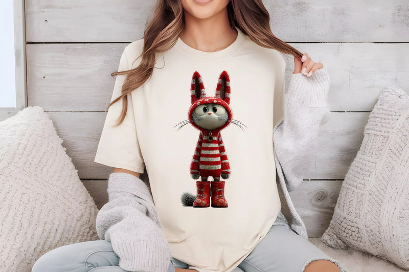 Whimsical Quirky Christmas Cats Clipart Bundle - CraftNest - Digital Crafting and Art