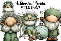 Whimsical Santa Clipart Bundle - CraftNest - Digital Crafting and Art