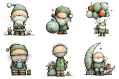 Whimsical Santa Clipart Bundle - CraftNest - Digital Crafting and Art