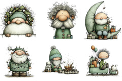 Whimsical Santa Clipart Bundle - CraftNest - Digital Crafting and Art