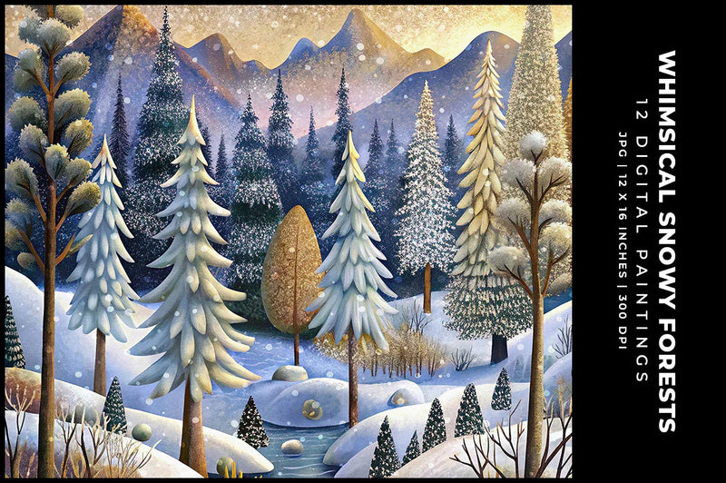 Whimsical Snowy Forests - CraftNest - Digital Crafting and Art