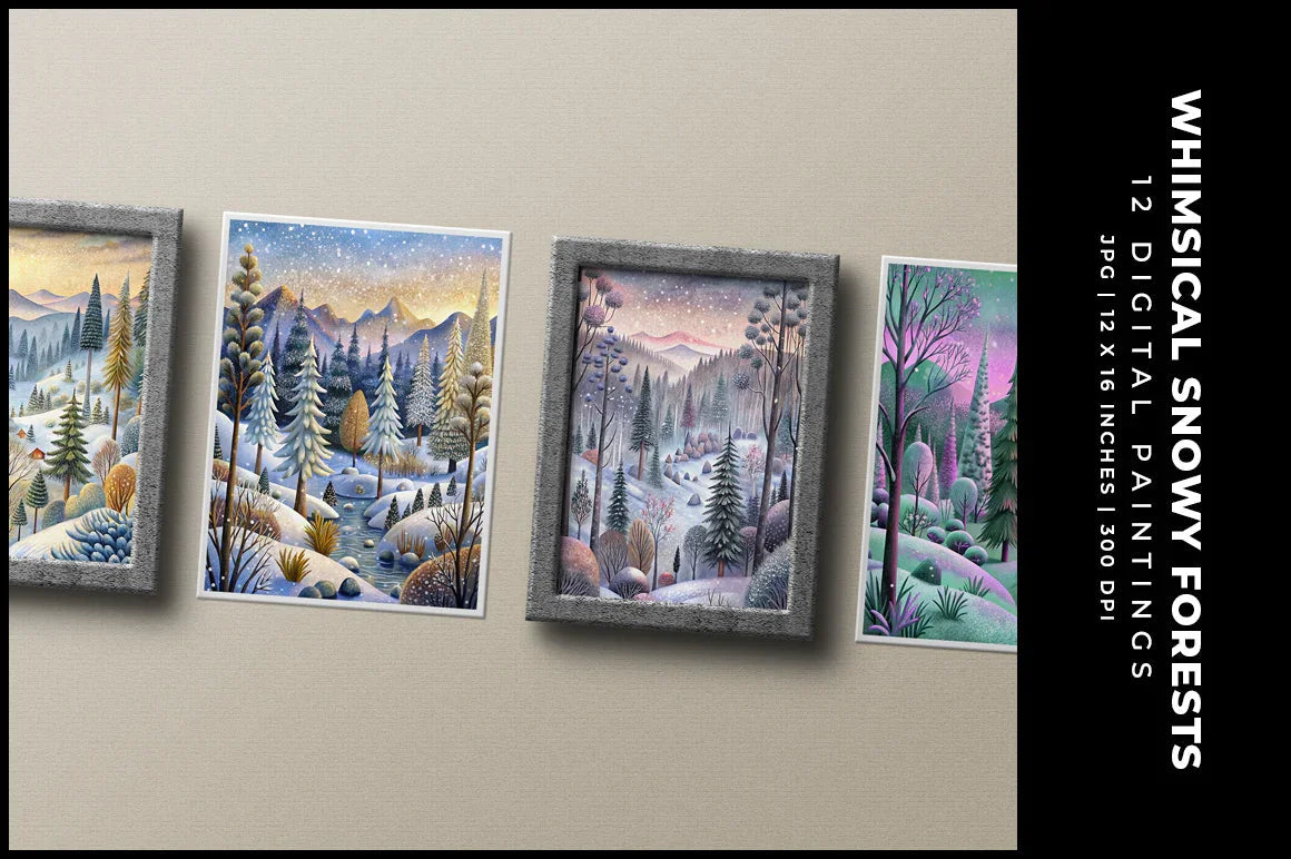 Whimsical Snowy Forests - CraftNest - Digital Crafting and Art