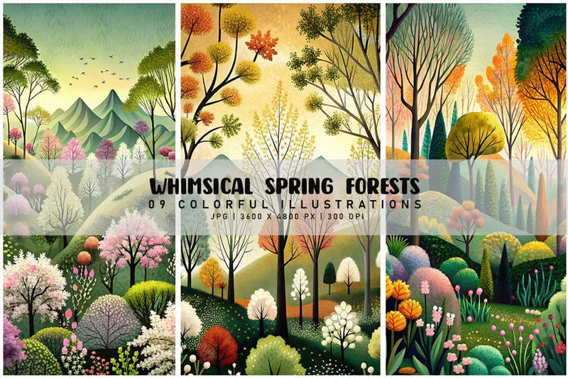 Whimsical Spring Forests - CraftNest - Digital Crafting and Art