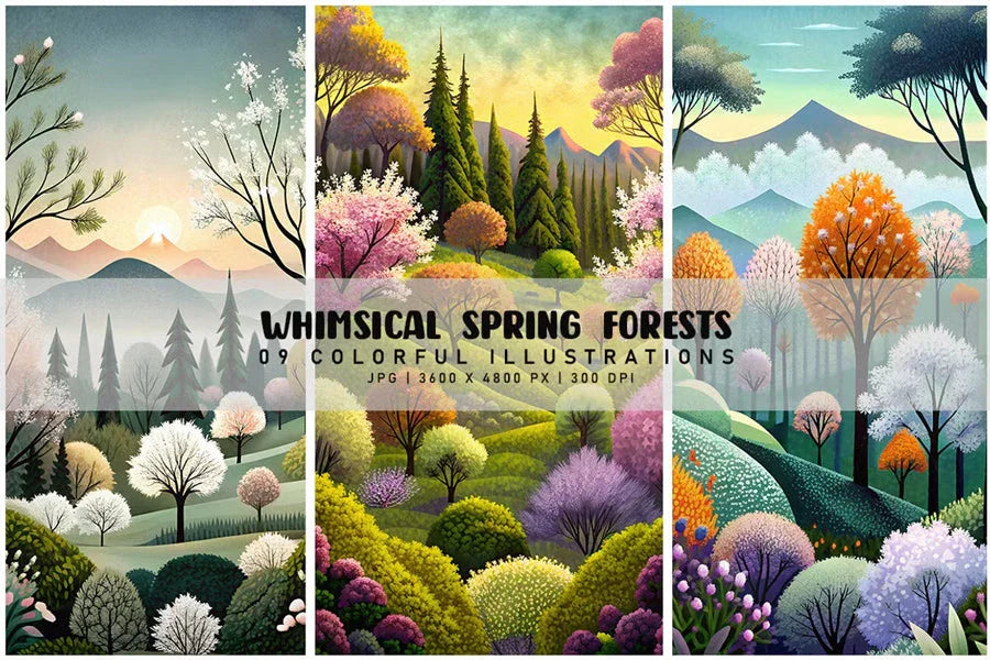 Whimsical Spring Forests - CraftNest - Digital Crafting and Art