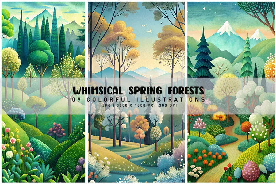 Whimsical Spring Forests - CraftNest - Digital Crafting and Art