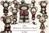 Whimsical Tiny Mouse Clipart Bundle
