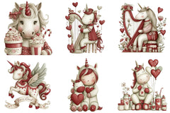 Whimsical Valentine Unicorn Clipart Bundle - CraftNest - Digital Crafting and Art