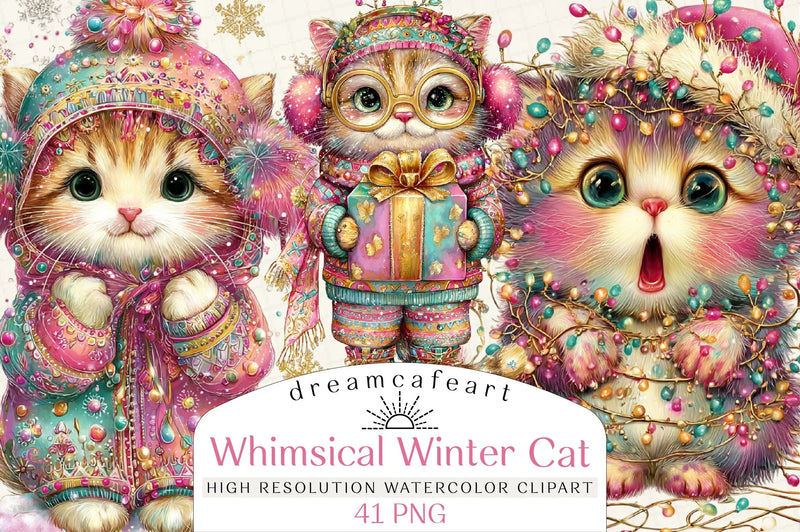 Whimsical Winter Car Clipart Bundle - CraftNest - Digital Crafting and Art