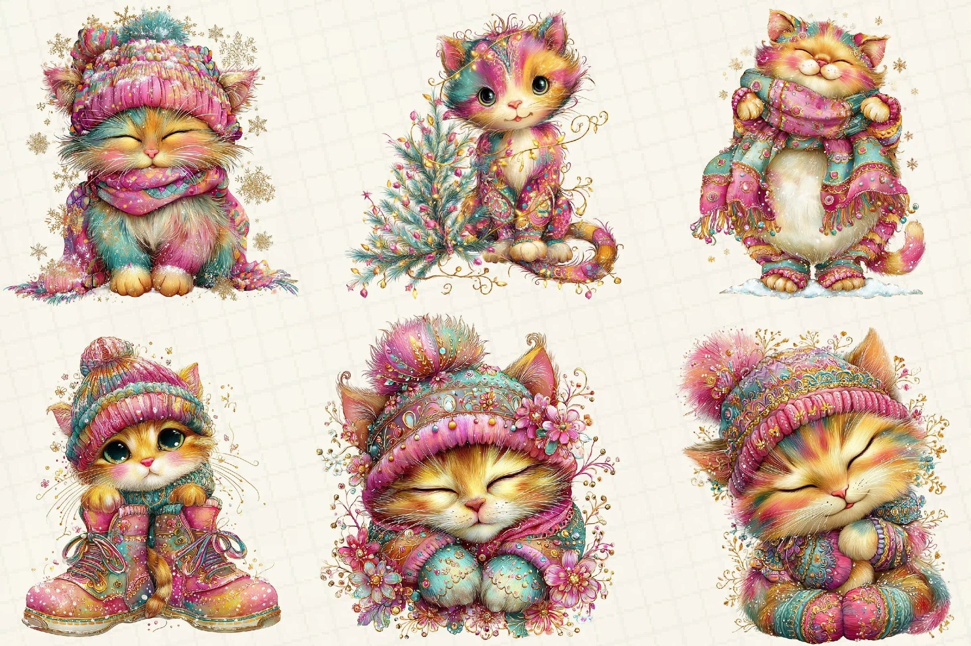 Whimsical Winter Car Clipart Bundle - CraftNest - Digital Crafting and Art