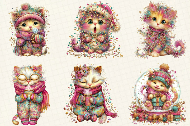 Whimsical Winter Car Clipart Bundle - CraftNest - Digital Crafting and Art