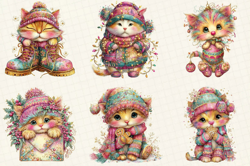 Whimsical Winter Car Clipart Bundle - CraftNest - Digital Crafting and Art