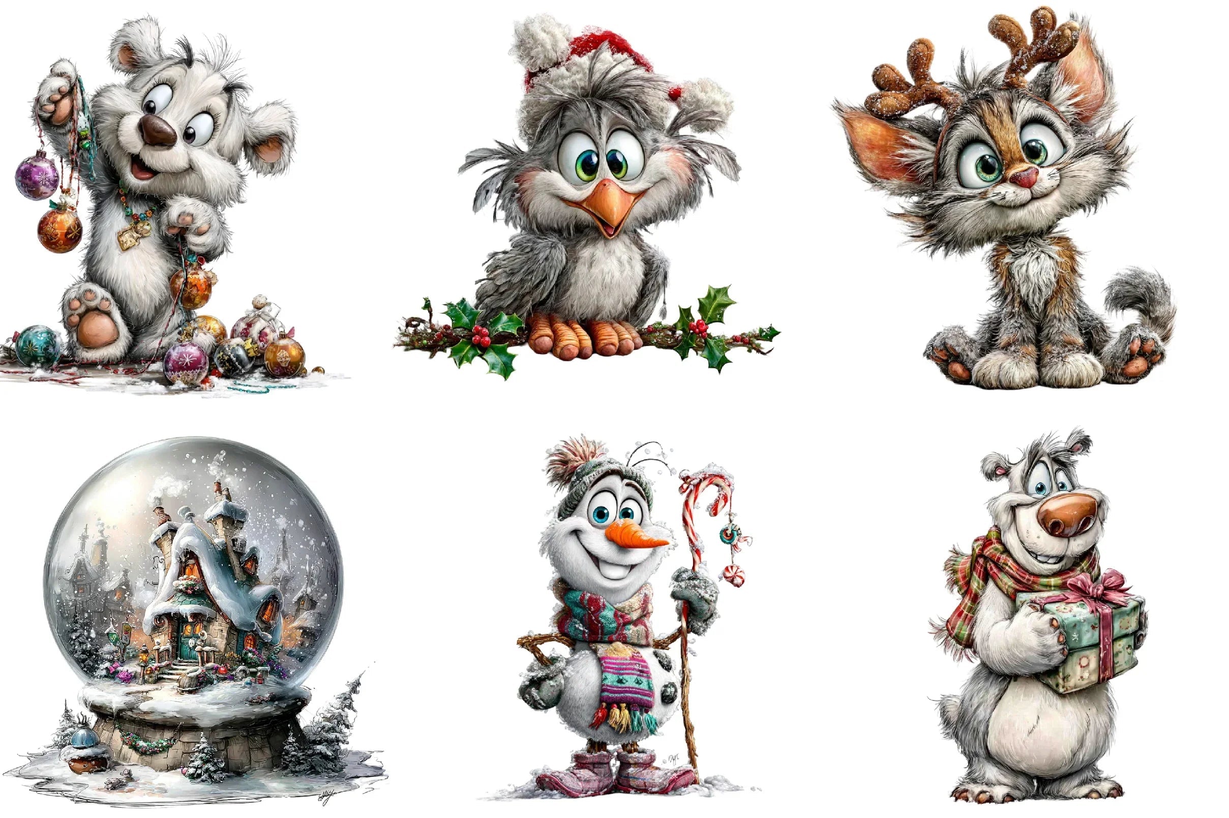 Whimsical Winter Clipart Bundle - CraftNest - Digital Crafting and Art