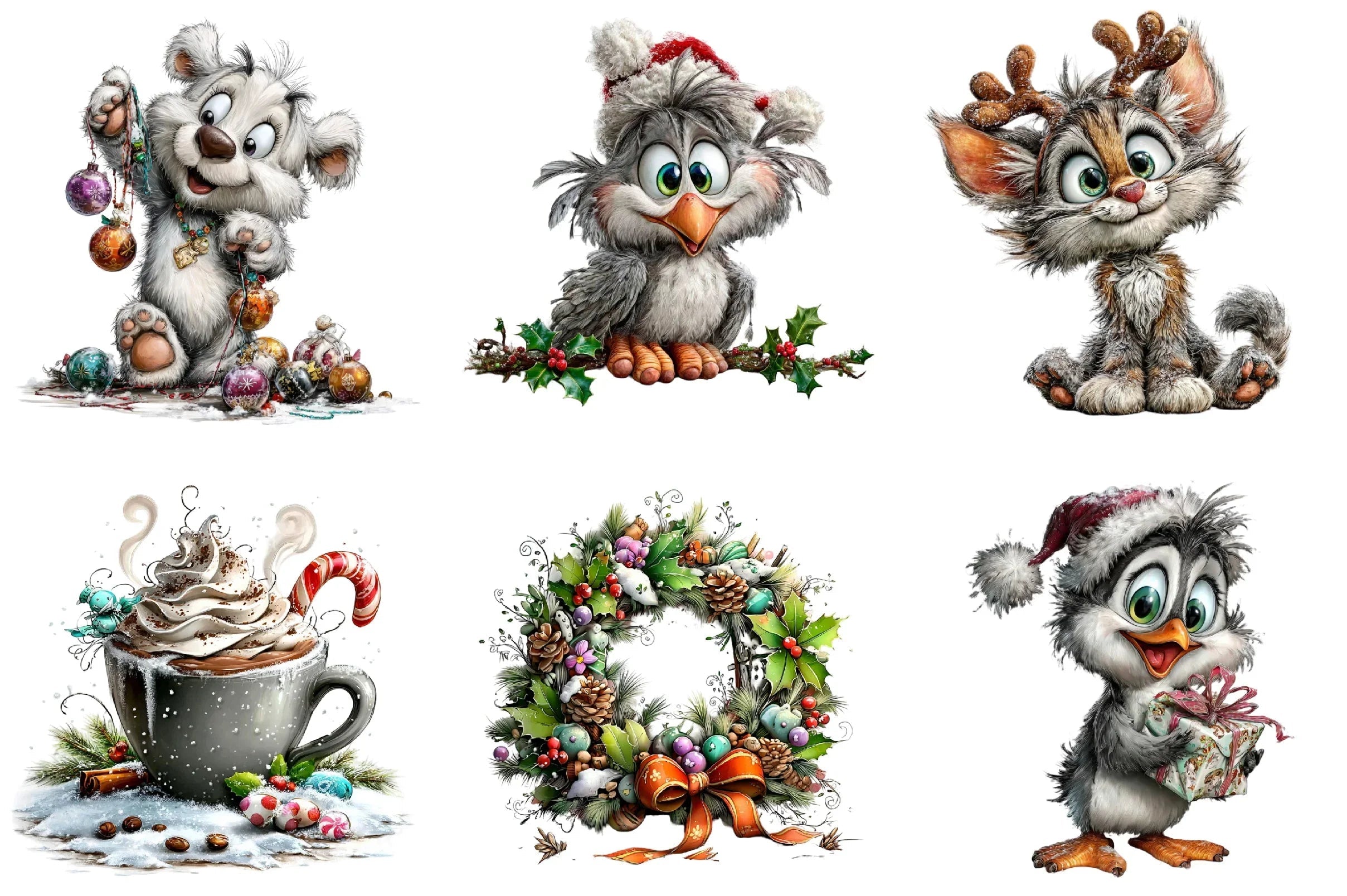 Whimsical Winter Clipart Bundle - CraftNest - Digital Crafting and Art