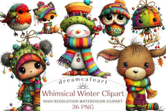 Whimsical Winter Clipart Bundle - CraftNest - Digital Crafting and Art