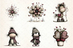 Whimsical Winter Clipart Bundle - CraftNest - Digital Crafting and Art
