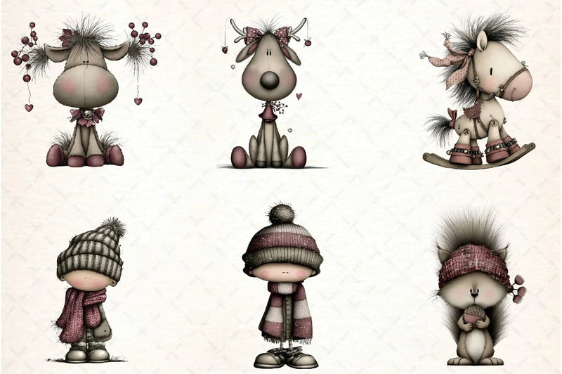 Whimsical Winter Clipart Bundle - CraftNest - Digital Crafting and Art