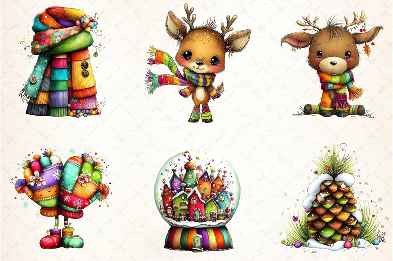Whimsical Winter Clipart Bundle - CraftNest - Digital Crafting and Art