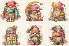 Whimsical Winter Gnome Clipart Bundle - CraftNest - Digital Crafting and Art