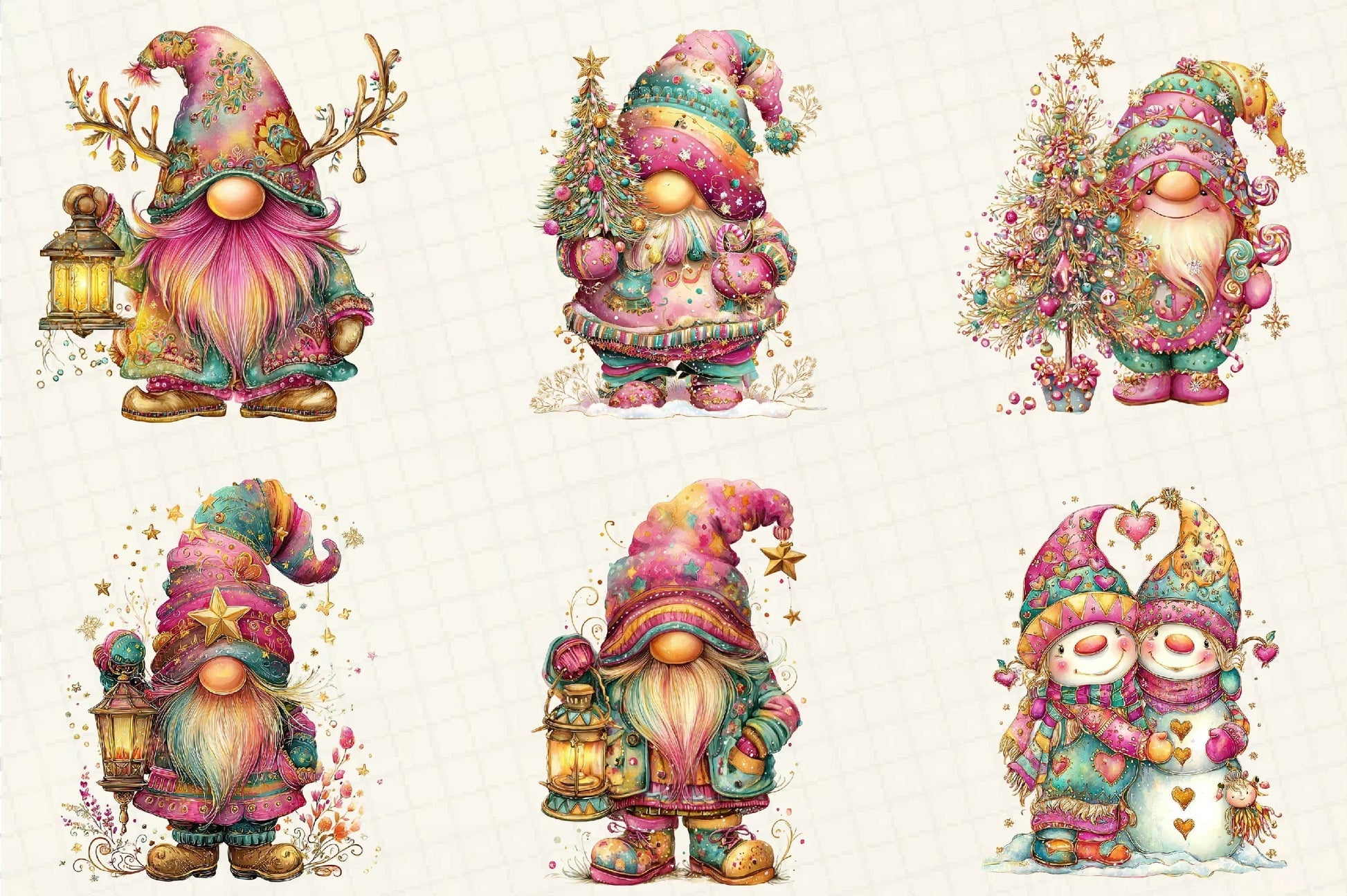 Whimsical Winter Gnome Clipart Bundle - CraftNest - Digital Crafting and Art
