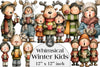 Whimsical Winter Kids Clipart Bundle