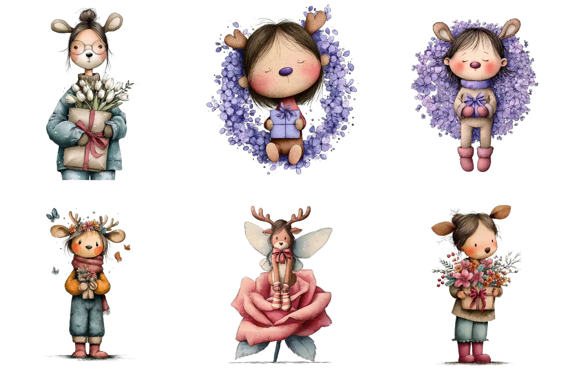 Whimsical Winter Kids Clipart Bundle - CraftNest - Digital Crafting and Art