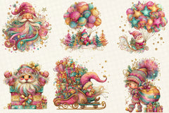 Whimsical Winter Santa Clipart Bundle - CraftNest - Digital Crafting and Art