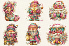 Whimsical Winter Santa Clipart Bundle - CraftNest - Digital Crafting and Art