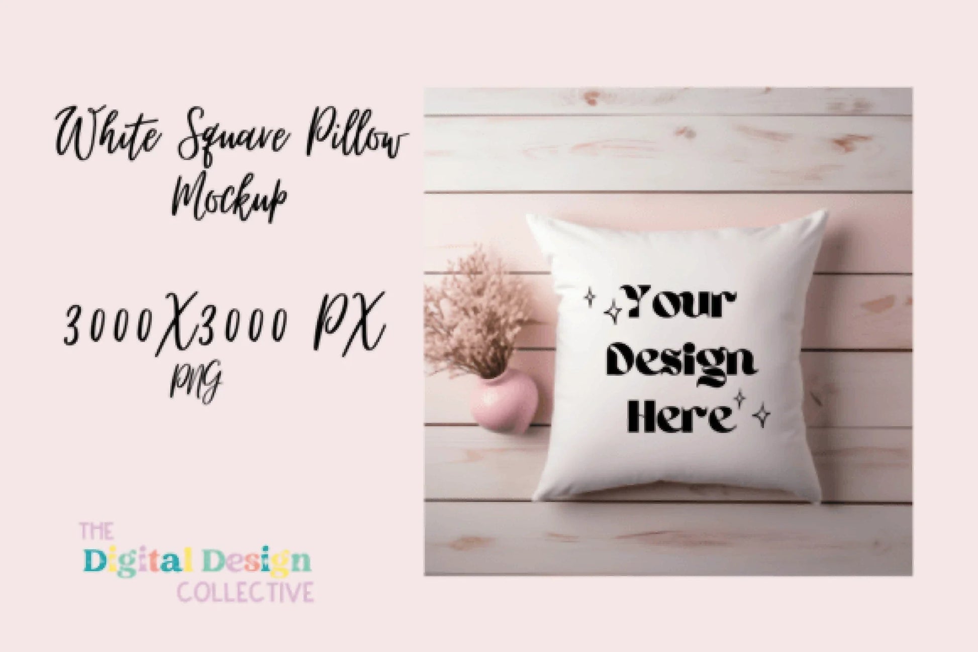 White Square Pillow Mockup - CraftNest - Digital Crafting and Art