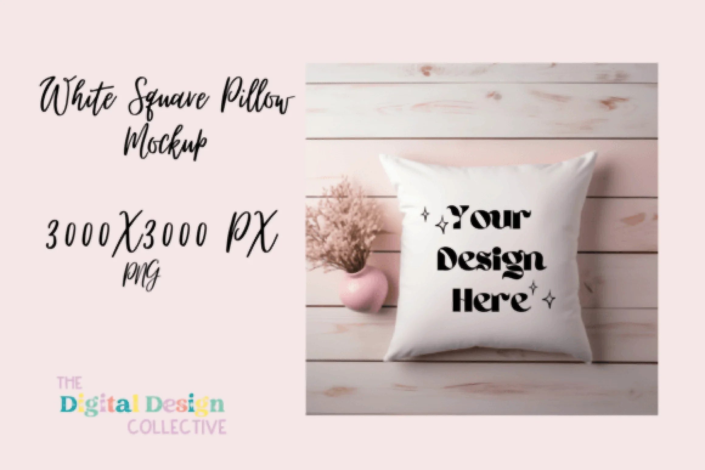 White Square Pillow Mockup - CraftNest - Digital Crafting and Art