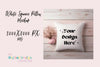 White Square Pillow Mockup