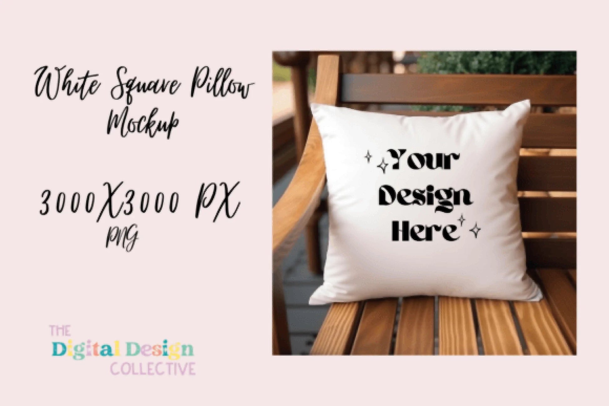 White Square Pillow Mockup - CraftNest - Digital Crafting and Art