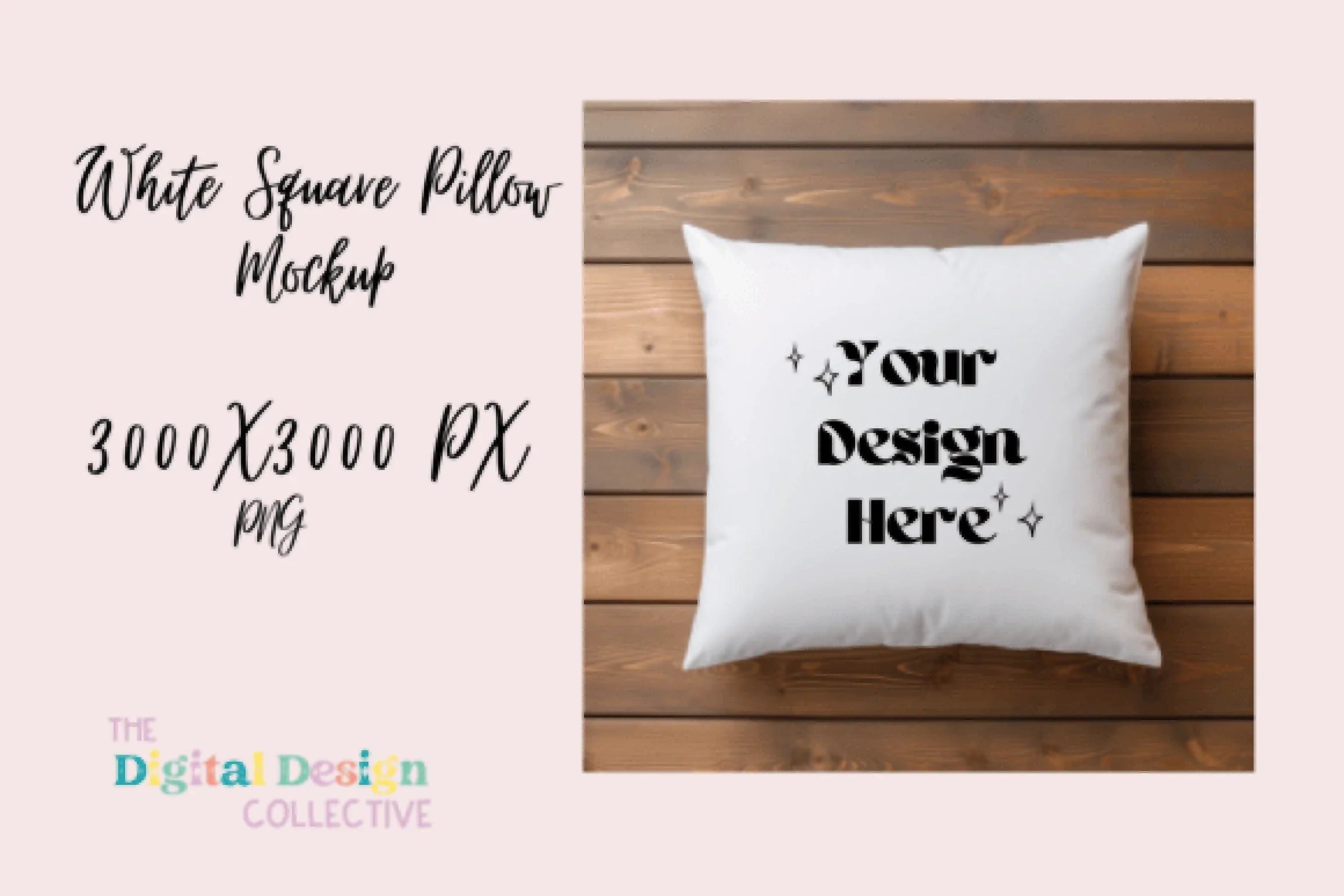 White Square Pillow Mockup Design - CraftNest - Digital Crafting and Art