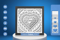 White Love Mandala Papercut SVG Bundle - CraftNest - Digital Crafting and Art