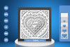 White Love Mandala Papercut SVG Bundle