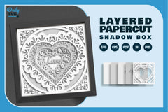 White Love Mandala Papercut SVG Bundle - CraftNest - Digital Crafting and Art