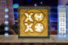 White XOXO Valentine Heart Papercut SVG Bundle - CraftNest - Digital Crafting and Art