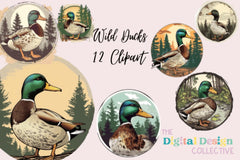 Wild Duck Clipart Bundle - CraftNest - Digital Crafting and Art