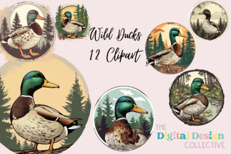 Wild Duck Clipart Bundle - CraftNest - Digital Crafting and Art