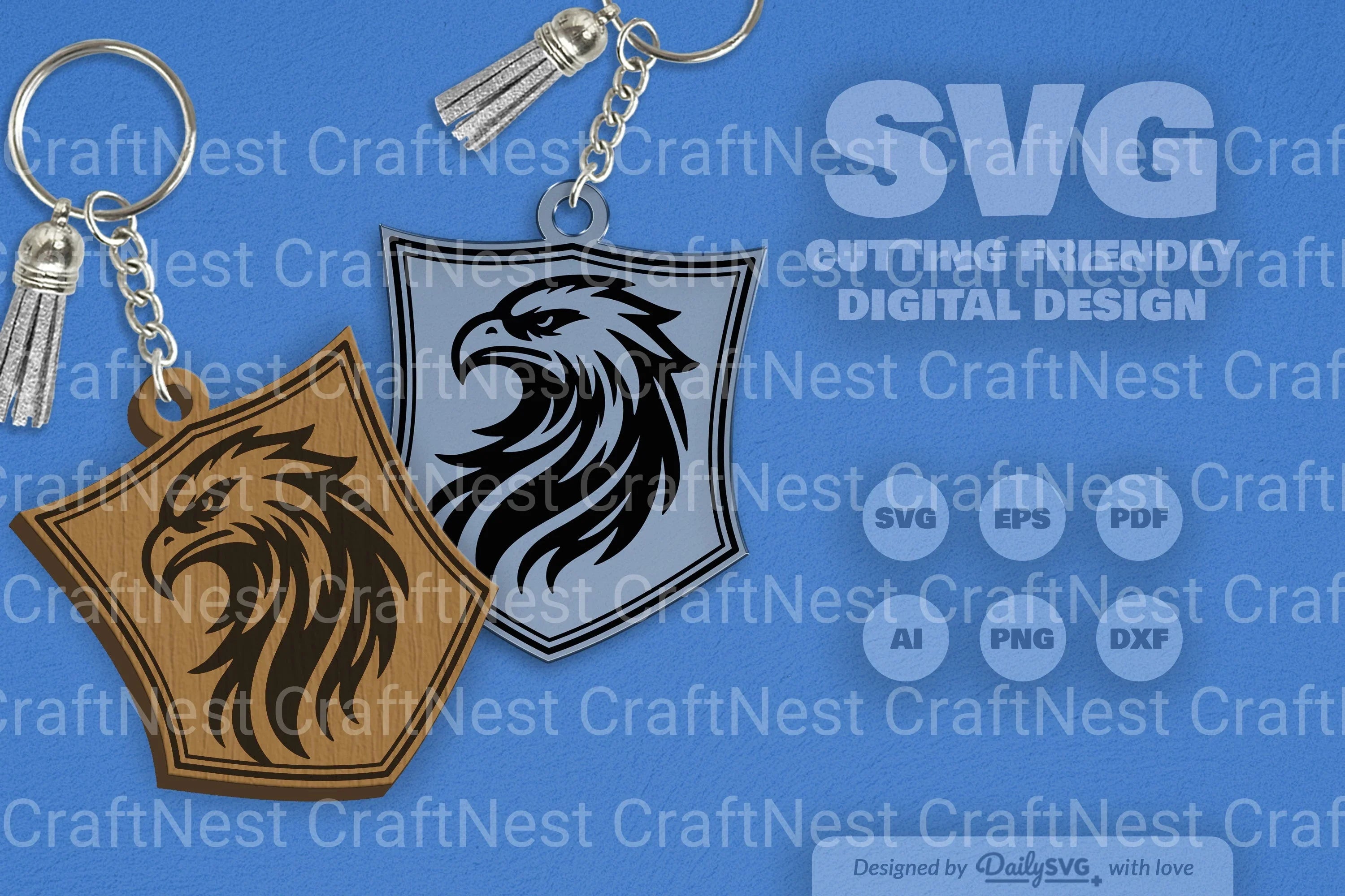 Wild Animal Keychain SVG Bundle