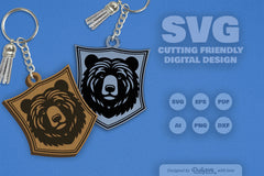 Wild Animal Keychain Laser Cut Clipart Daily SVG Bundles - CraftNest - Digital Crafting and Art
