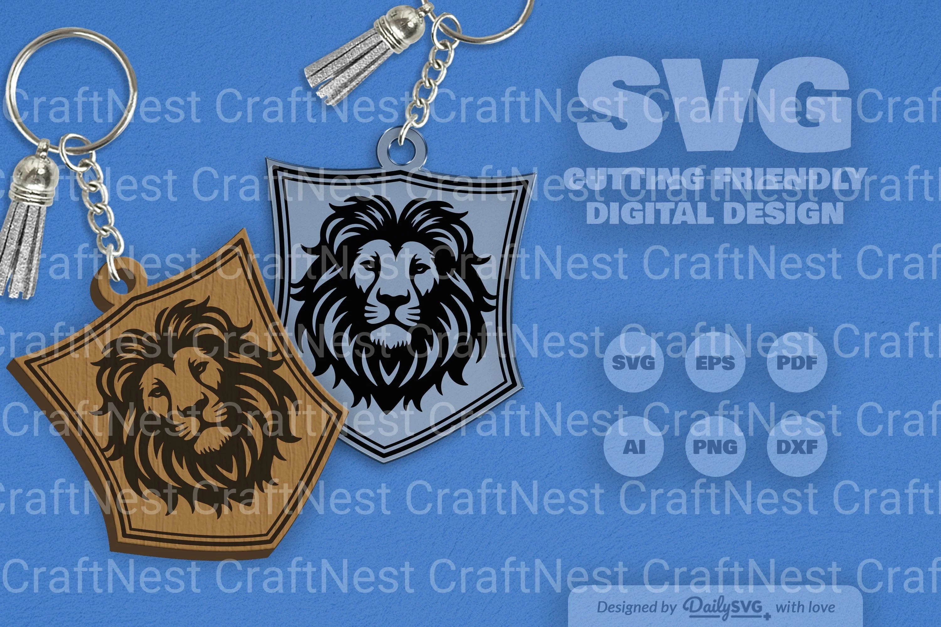 Wild Animal Keychain SVG Bundle