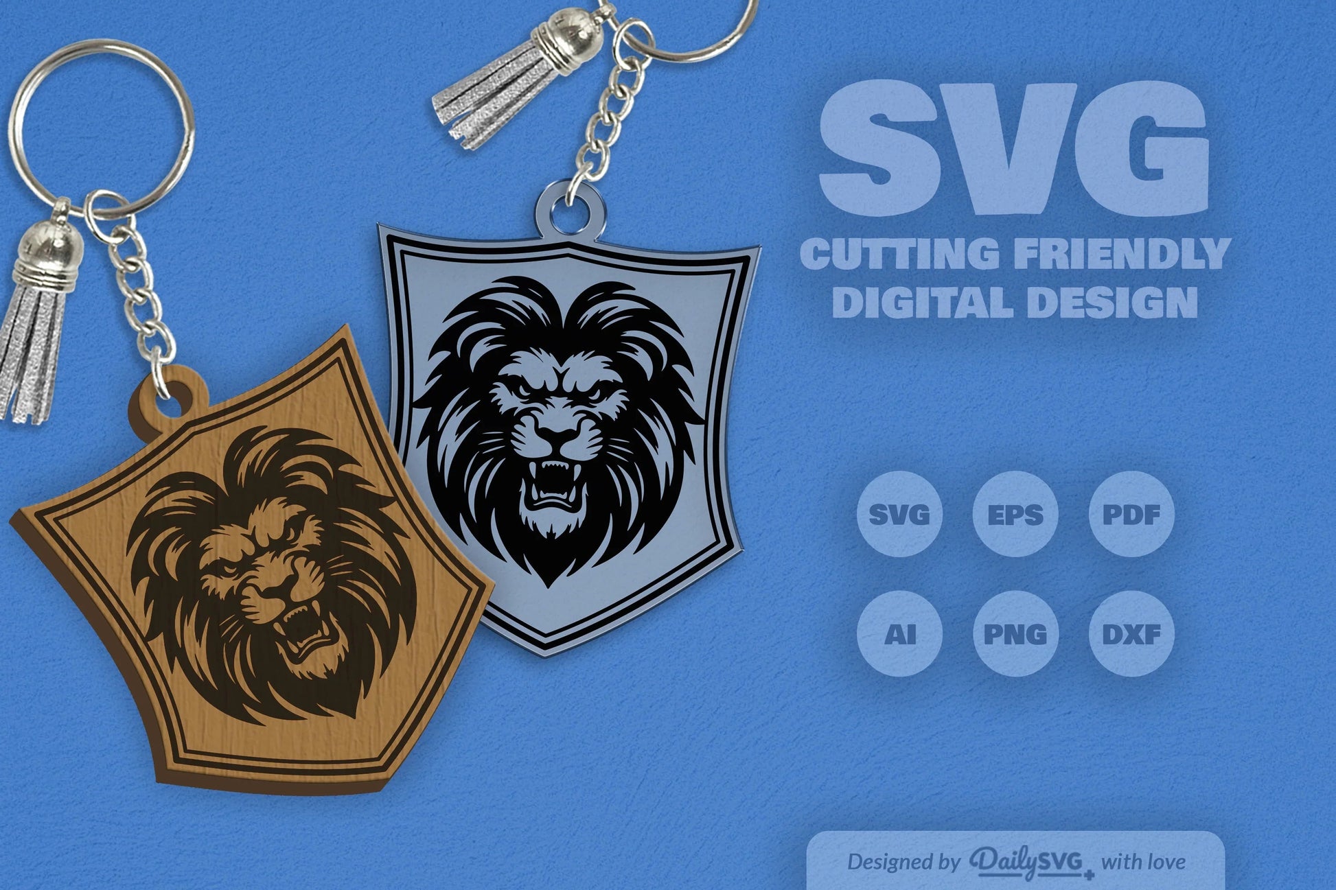 Wild Animal Keychain Laser Cut Clipart Daily SVG Bundles - CraftNest - Digital Crafting and Art