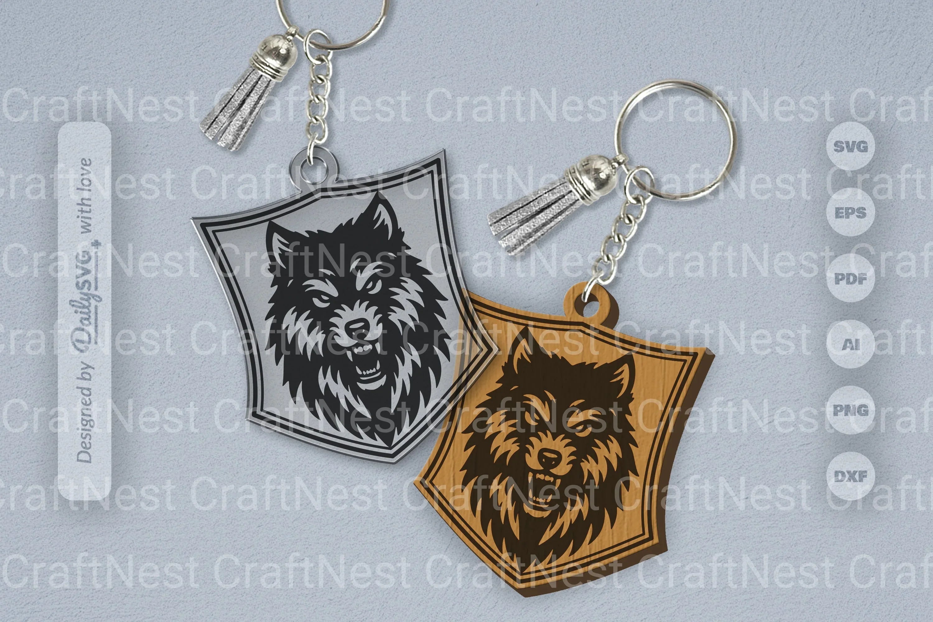 Wild Animal Keychain SVG Bundle