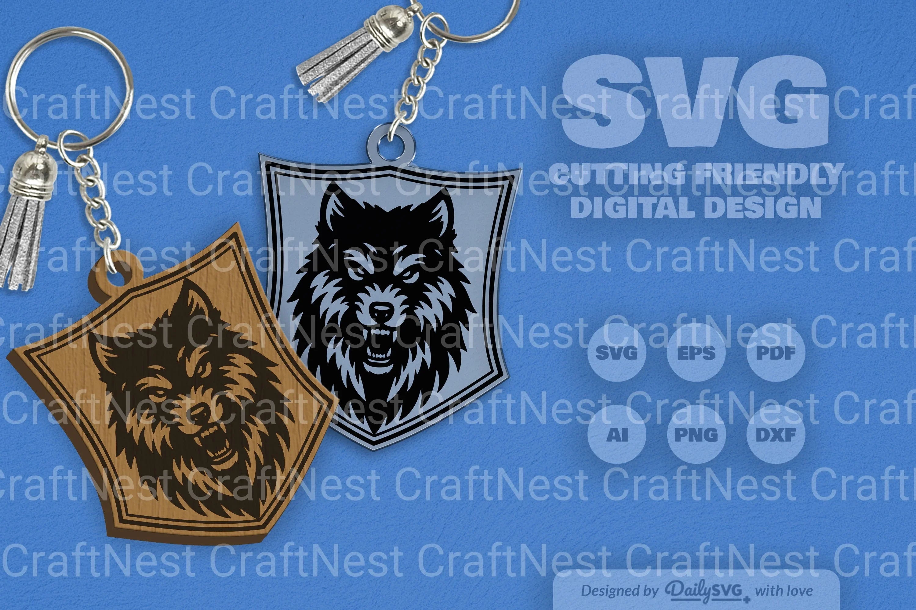 Wild Animal Keychain SVG Bundle