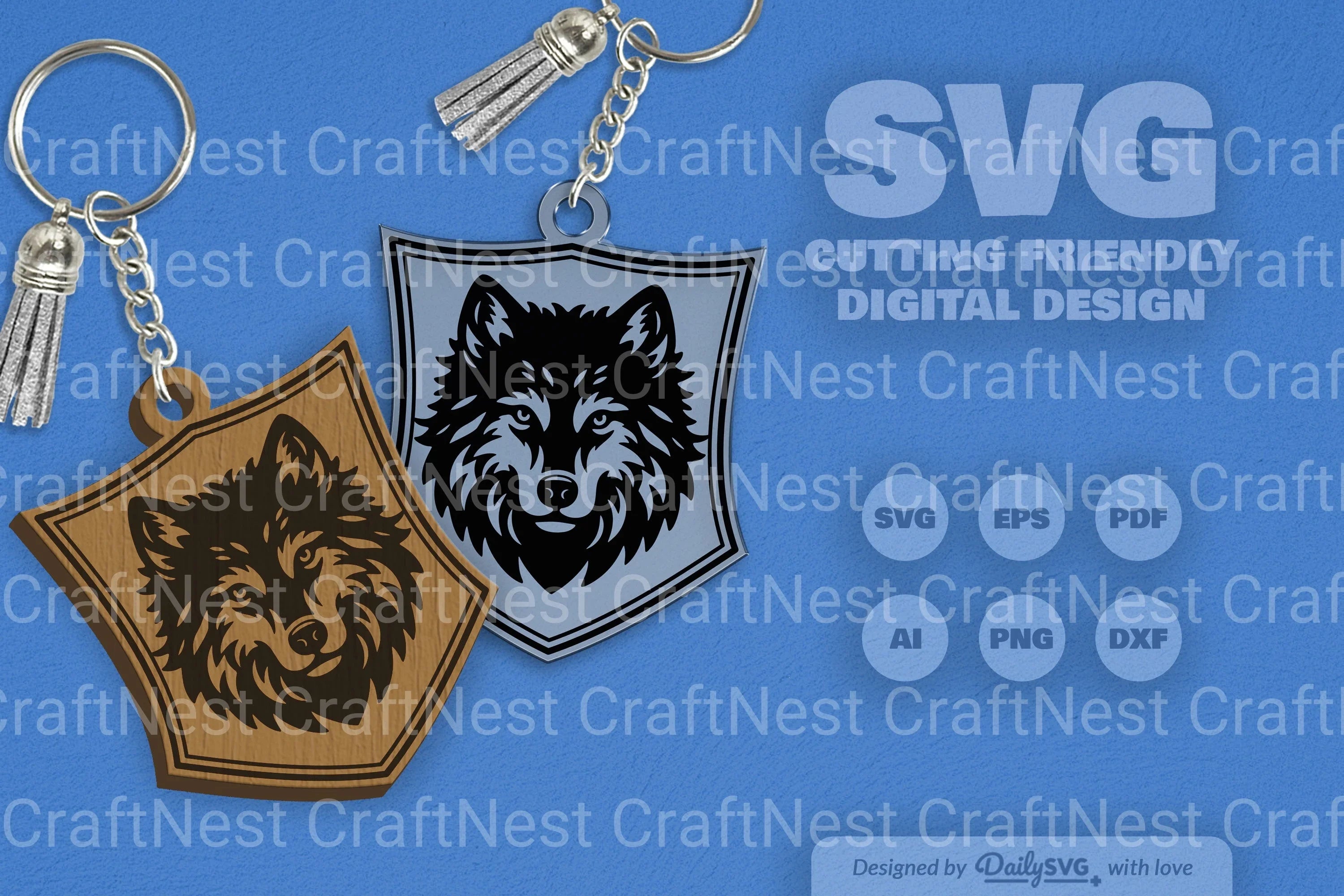 Wild Animal Keychain SVG Bundle