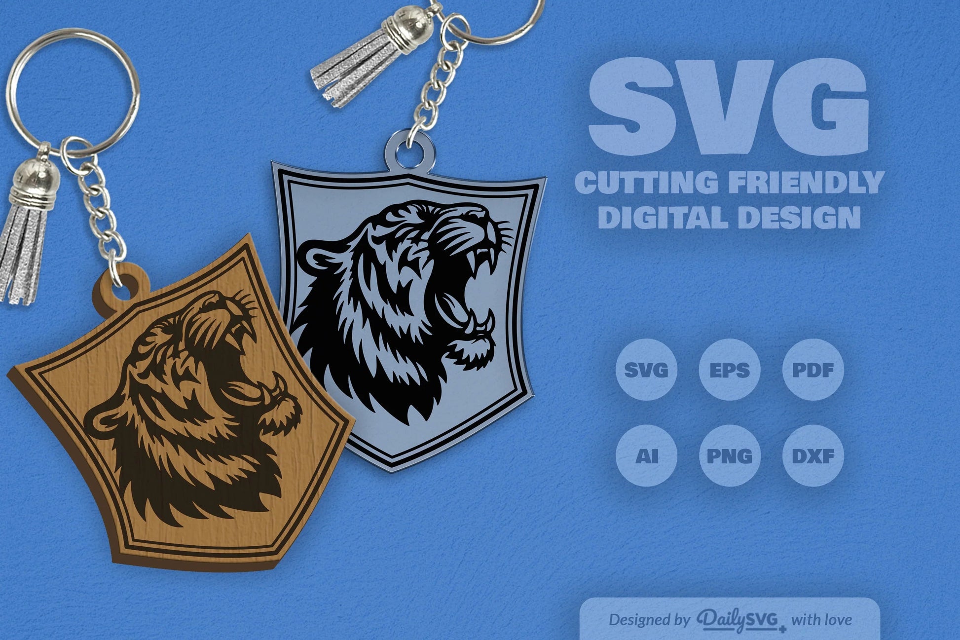 Wild Animal Keychain SVG Bundle 10 - CraftNest - Digital Crafting and Art