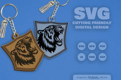 Wild Animal Keychain SVG Bundle 10 - CraftNest - Digital Crafting and Art