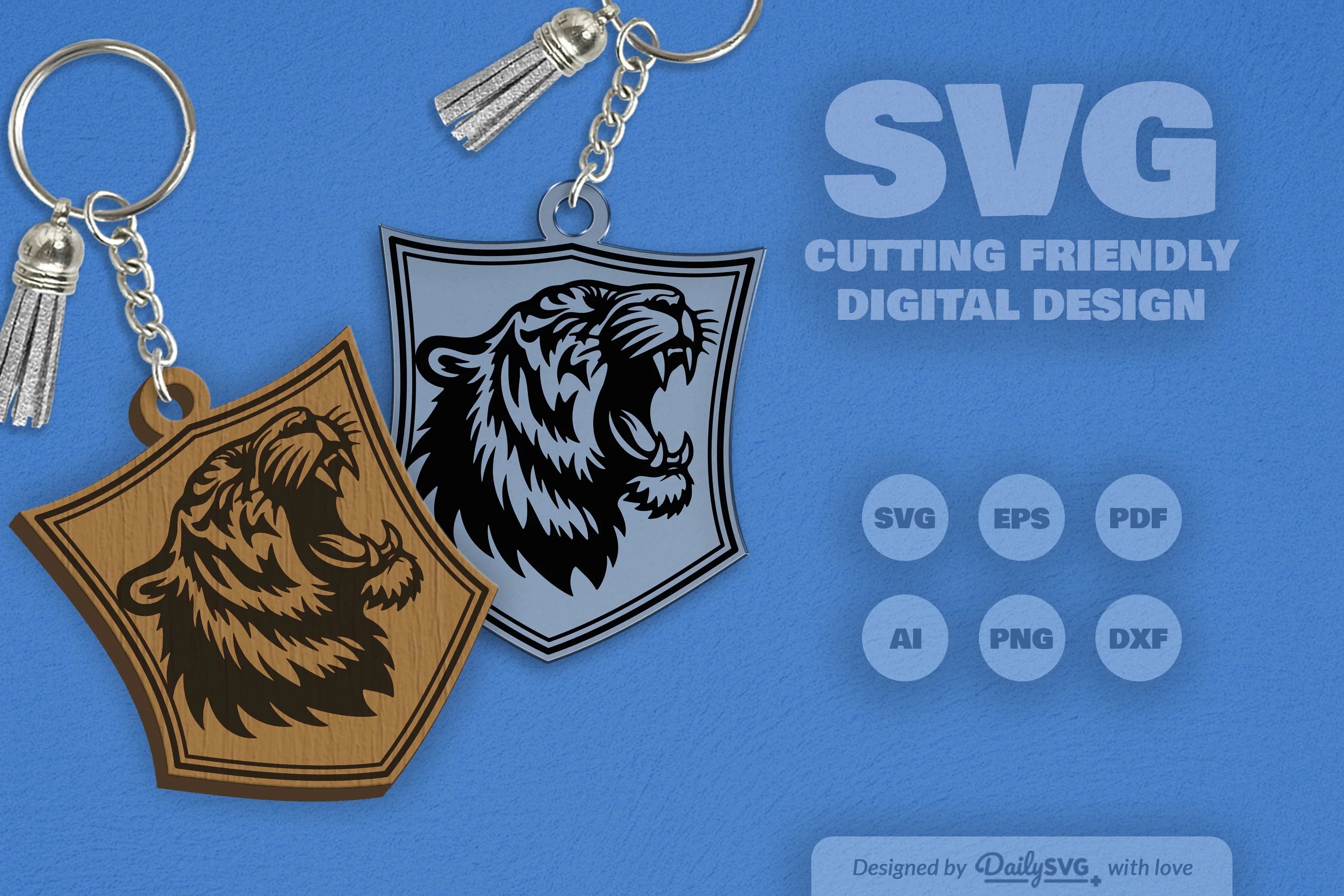 Wild Animal Keychain SVG Bundle 10 - CraftNest - Digital Crafting and Art