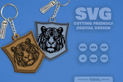 Wild Animal Keychain Laser Cut Clipart Daily SVG Bundles - CraftNest - Digital Crafting and Art