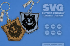 Wild Animal Keychain Laser Cut Clipart Daily SVG Bundles - CraftNest - Digital Crafting and Art